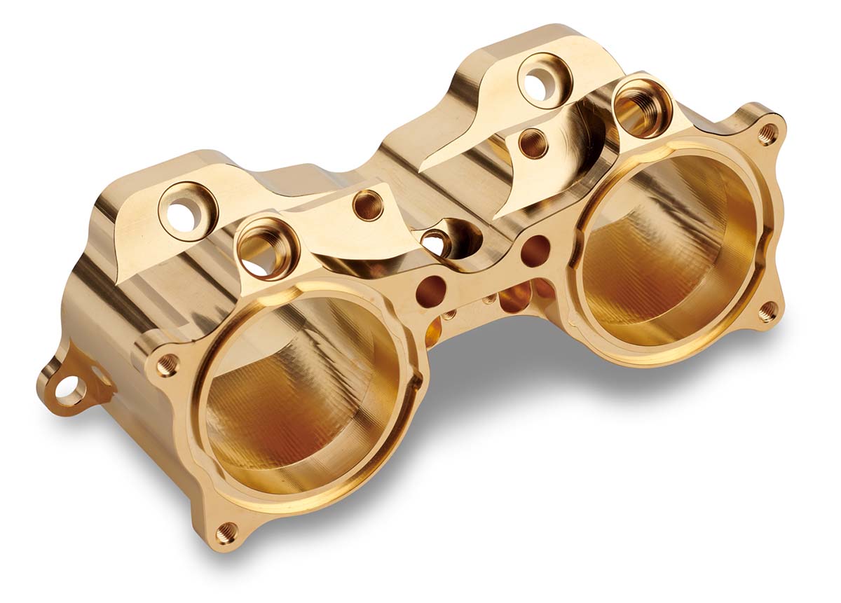 Gold covered part